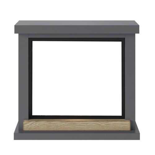 Cornice per Caminetto Elettrico Tagu Hagen Camino in Legno MDF Grigio