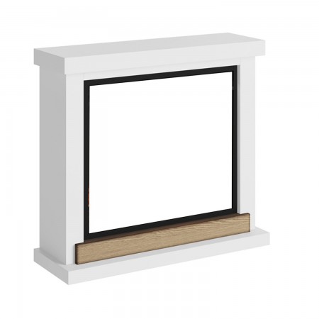 Cornice per Caminetto Elettrico Bianco Tagu Hagen Camino in Legno MDF
