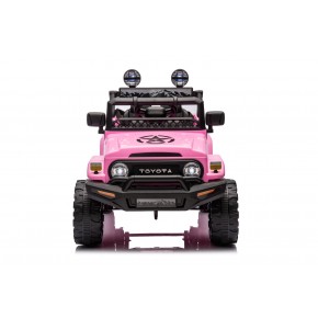 Auto Elettrica per Bambini Toyota Cruiser Fuoristrada Macchina Rosa 2