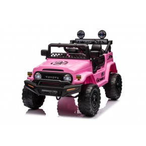 Auto Elettrica per Bambini Toyota Cruiser Fuoristrada Macchina Rosa