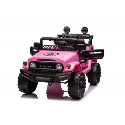 Auto Elettrica per Bambini Toyota Cruiser Fuoristrada Macchina Rosa