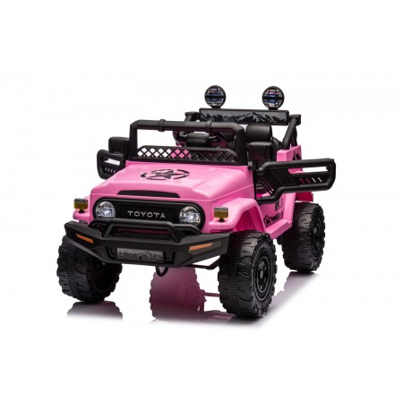 Auto Elettrica per Bambini Toyota Cruiser Fuoristrada Macchina Rosa