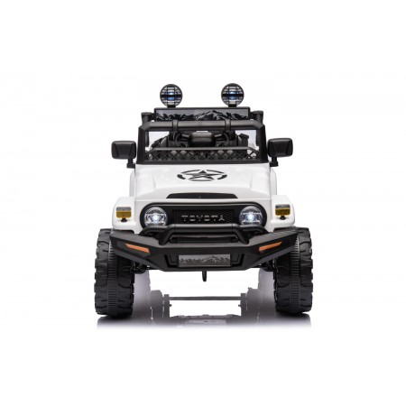Macchina Elettrica per Bambini Auto Toyota Cruiser a Batteria 12 V Bianca