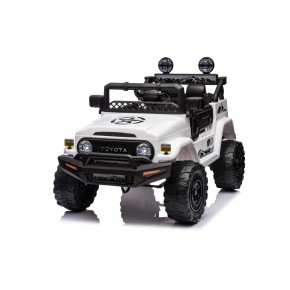 Macchina Elettrica per Bambini Auto Toyota Cruiser a Batteria 12 V Bianca