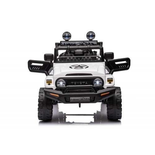 Macchina Elettrica per Bambini Auto Toyota Cruiser a Batteria 12 V Bianca