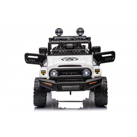 Macchina Elettrica per Bambini Auto Toyota Cruiser a Batteria 12 V Bianca