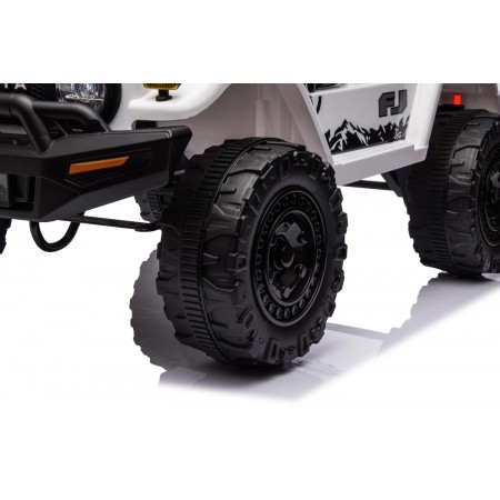 Macchina Elettrica per Bambini Auto Toyota Cruiser a Batteria 12 V Bianca