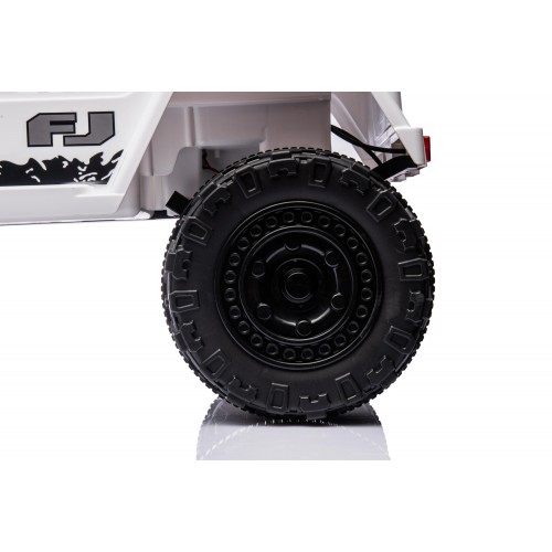 Macchina Elettrica per Bambini Auto Toyota Cruiser a Batteria 12 V Bianca