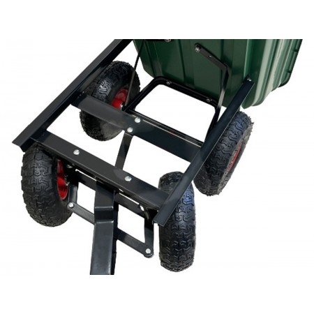 Carrello Portatutto Ribaltabile a 4 ruote Carretto da Giardino Rimorchio