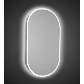 Specchio Ovale Retroilluminato a Led 63x110 cm per Bagno Reversibile