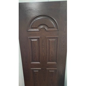 Pannello per Porta Blindata con Arco in Vetroresina da Esterno Noce 90x210 2