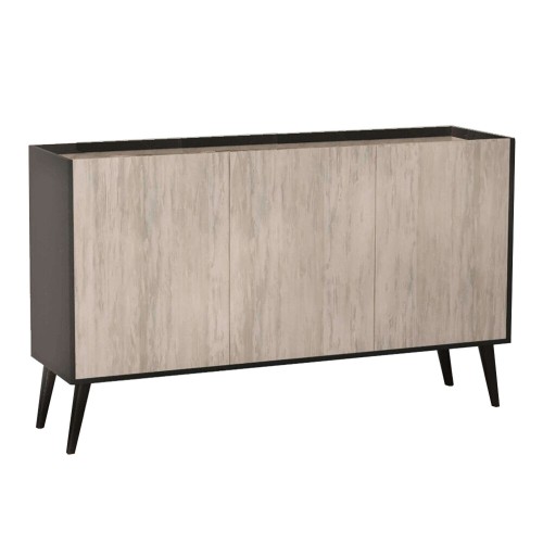 Madia da Soggiorno in Legno Credenza da Ingresso 3 Ante Antracite e Pino