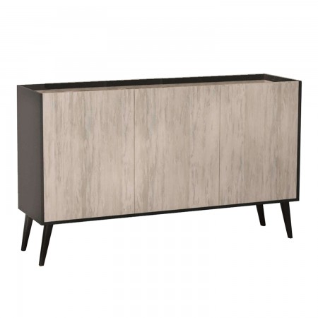 Madia da Soggiorno in Legno Credenza da Ingresso 3 Ante Antracite e Pino