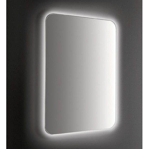 Specchio da Bagno Moderno 70x100 Rettangolare con Illuminazione Perimetrale