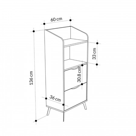 Mobiletto Porta Microonde Multiuso in Legno con Cassetti da Cucina Bianco