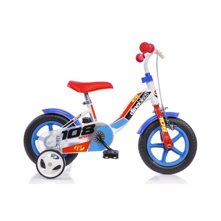 Bicicletta per Bambino 10 Pollici Freno Davanti Rotelle 2 3 4 anni Bici da Bimbo