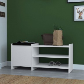 Panca Portascarpe con Cuscino Imbottito in Legno Mobile da Ingresso 2