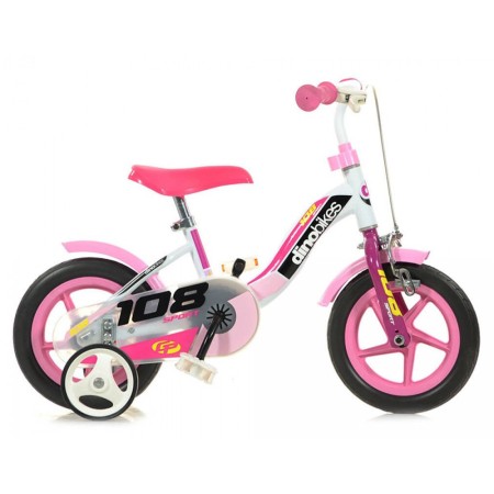 Bicicletta per Bambina 10 Pollici Freno Davanti Rotelle 2 3 4 anni Bici da Bimba