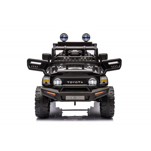 Macchina Elettrica per Bambini Nera Toyota Cruiser Auto a Batteria 12 V