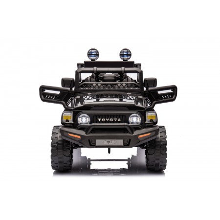 Macchina Elettrica per Bambini Nera Toyota Cruiser Auto a Batteria 12 V