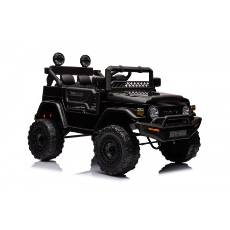 Macchina Elettrica per Bambini Nera Toyota Cruiser Auto a Batteria 12 V