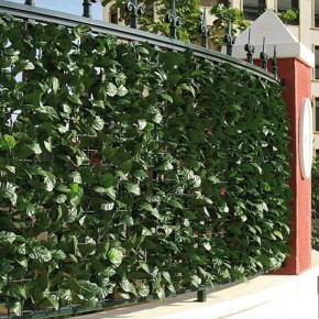 4 Pezzi Siepe Finta 1x3 Rotolo Sempreverde Artificiale Lauro Sintetica Balcone 2