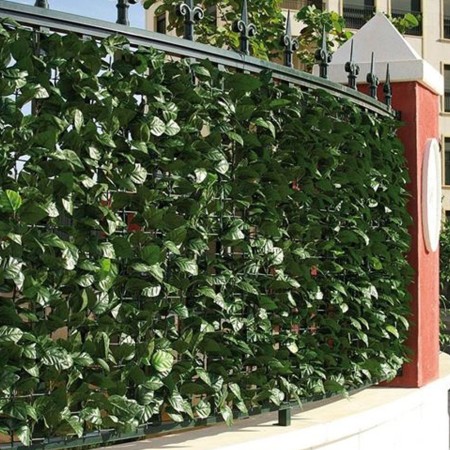 4 Pezzi Siepe Finta 1x3 Rotolo Sempreverde Artificiale Lauro Sintetica Balcone