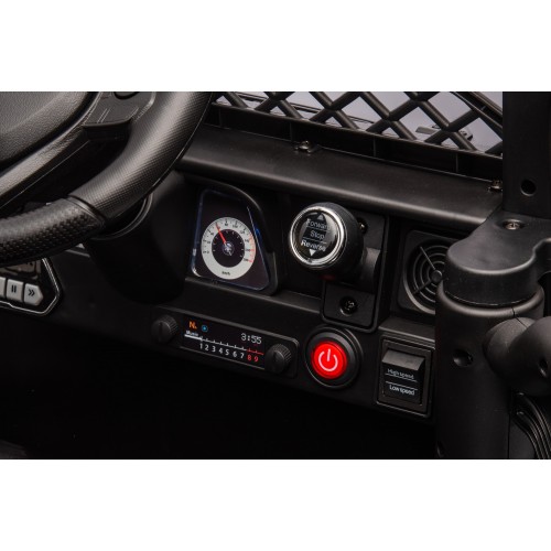 Macchina Elettrica per Bambini Nera Toyota Cruiser Auto a Batteria 12 V