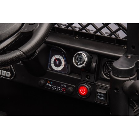 Macchina Elettrica per Bambini Nera Toyota Cruiser Auto a Batteria 12 V
