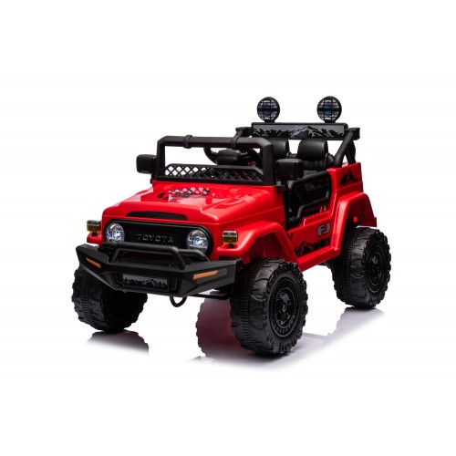 Macchina Elettrica per Bambini Toyota Cruiser Rossa Auto a Batteria 12 V