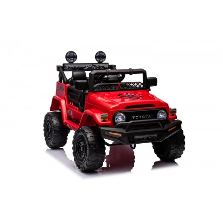 Macchina Elettrica per Bambini Toyota Cruiser Rossa Auto a Batteria 12 V