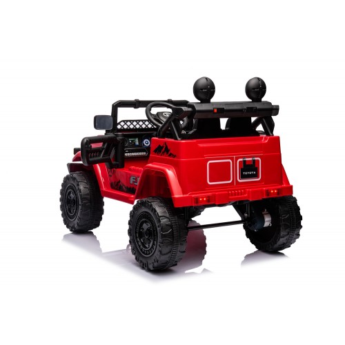 Macchina Elettrica per Bambini Toyota Cruiser Rossa Auto a Batteria 12 V