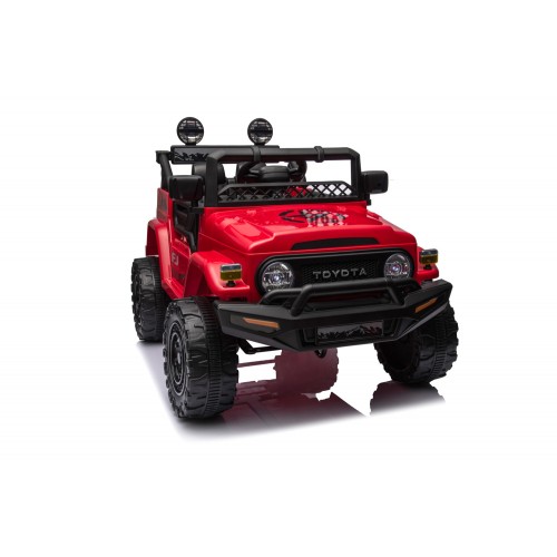 Macchina Elettrica per Bambini Toyota Cruiser Rossa Auto a Batteria 12 V