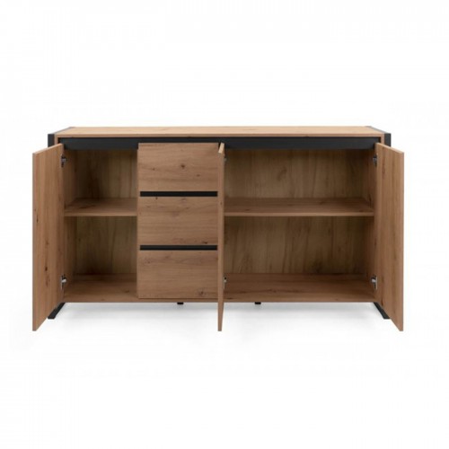 Credenza Madia con Cassetti e Ante Mobile in Legno Quercia Buffet Madia