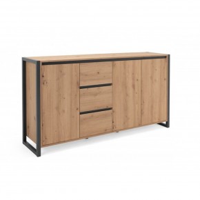Credenza Madia con Cassetti e Ante Mobile in Legno Quercia Buffet Madia