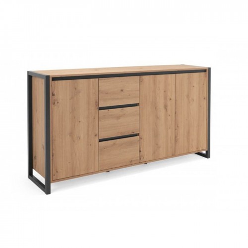 Credenza Madia con Cassetti e Ante Mobile in Legno Quercia Buffet Madia