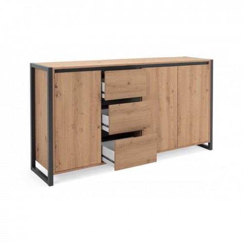 Credenza Madia con Cassetti e Ante Mobile in Legno Quercia Buffet Madia