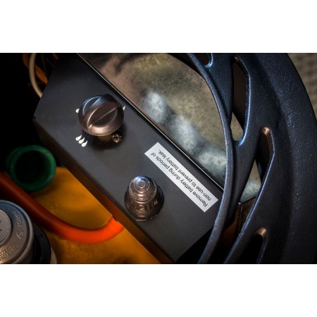 Stufa a Gas 3.4 Kw Effetto Fiamma Vera Nero Matt con Controllo Calore