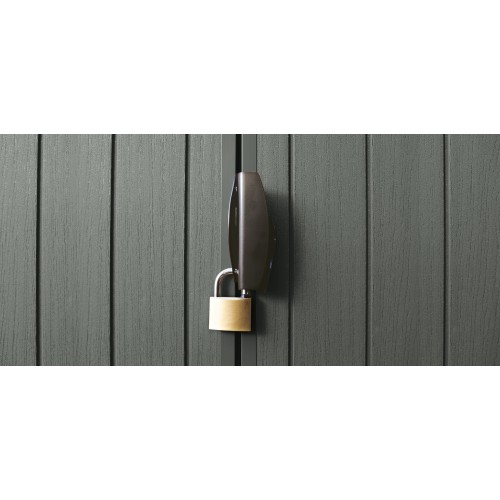 Casetta da Giardino 190x183x221 cm EVOTECH Effetto Legno con Finestre