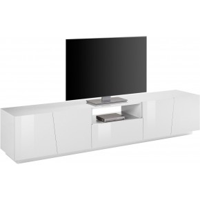 Mobile Porta TV Bianco con 4 Ante 220 cm Madia Bassa per Soggiorno 2