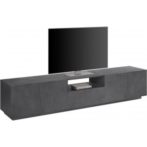 Mobile Porta TV con 4 Ante Madia Bassa Ardesia 220 cm per Soggiorno 2