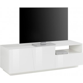 Mobile Porta TV Bianco Madia con 2 Ante 150 cm Bassa per Soggiorno 2