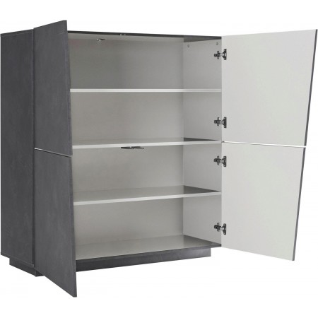 Credenza da Ingresso Ardesia Madia 120 cm Laccato Mobile con 4 Ante