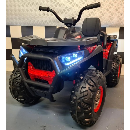 Quad Elettrico Rosso con Batteria 12 V a 4 Ruote Macchina per Bambino