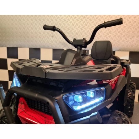 Quad Elettrico Rosso con Batteria 12 V a 4 Ruote Macchina per Bambino