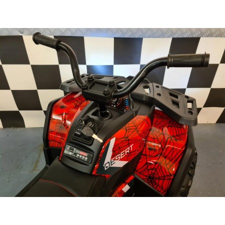 Quad Elettrico Rosso con Batteria 12 V a 4 Ruote Macchina per Bambino