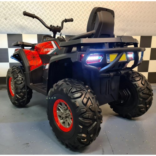 Quad Elettrico Rosso con Batteria 12 V a 4 Ruote Macchina per Bambino