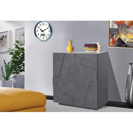 Mobile Basso da Ingresso 80 cm Credenza in Legno Ardesia Madia con Ante