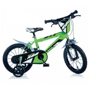 Bicicletta 14 Pollici 3 4 5 anni Pedali Rotelle 1 Freno da Bambino Bici Bimbo