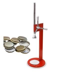 Tappatrice a Colonna per Tappi a Corona Tappa Bottiglie Vino Spumante in Acciaio
